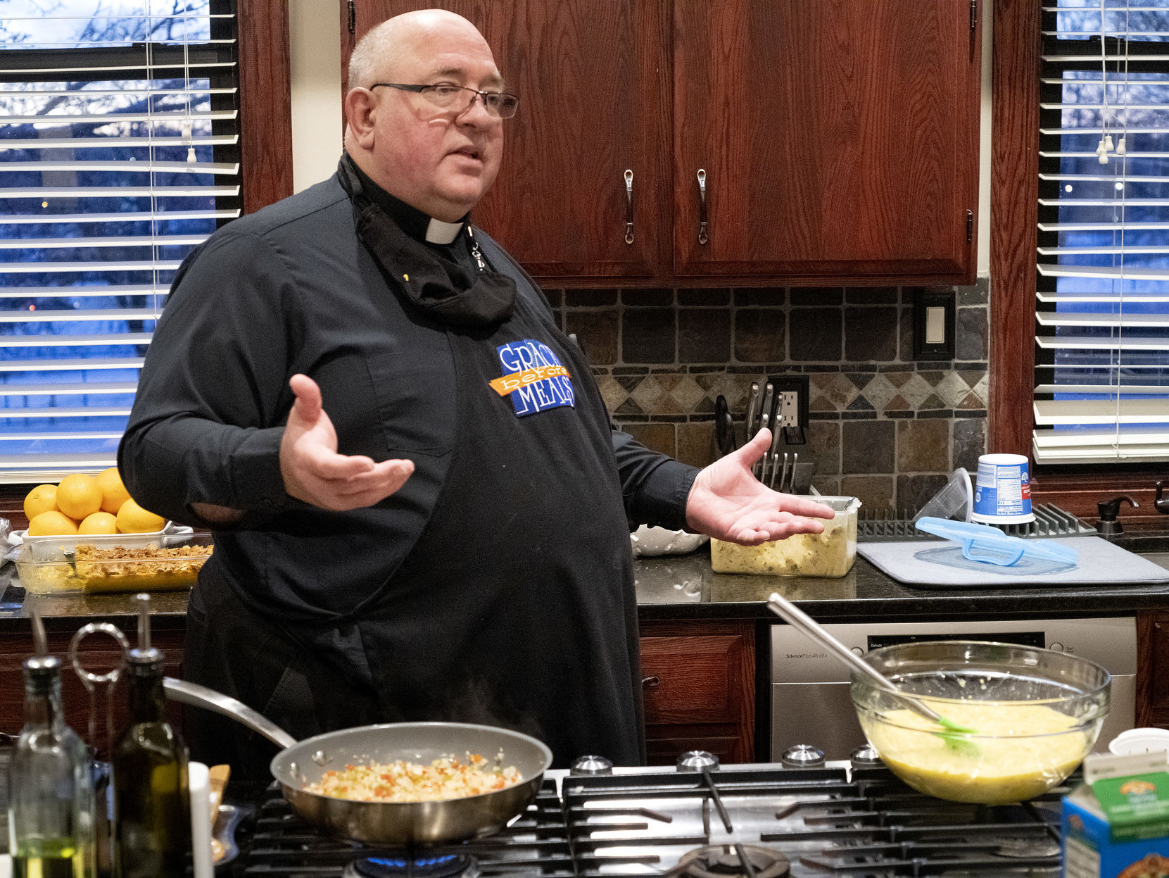 Cooking priest Brad Pelzel